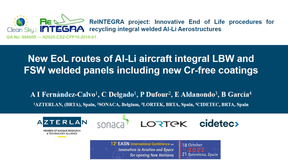 New EoL routes of Al Li aircraft integral LBW and FSW welded panels including new Cr free coatings