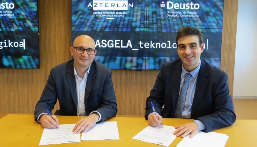 Firma acuerdo Aula Tecnológica AZTERLAN-DEUSTO