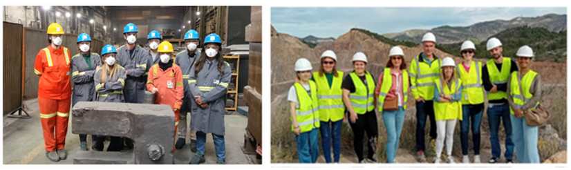 Equipo de Circom en instalaciones de RFC y Cantera La Torreta en distintos momentos del desarrollo del proyecto.