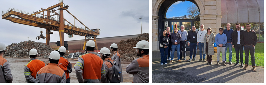 CAESAR consortium representatives at the ArcelorMittal facilities. 