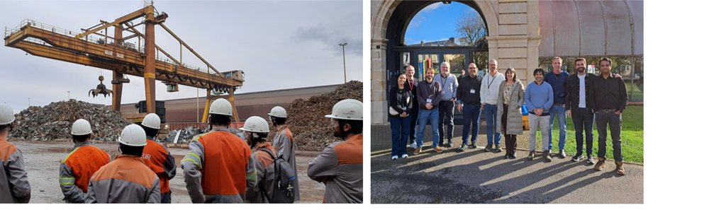 CAESAR consortium representatives at the ArcelorMittal facilities. 