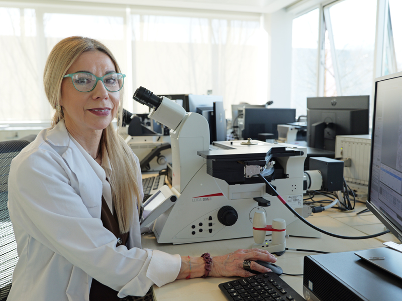 Marta González at AZTERLAN facilities currently